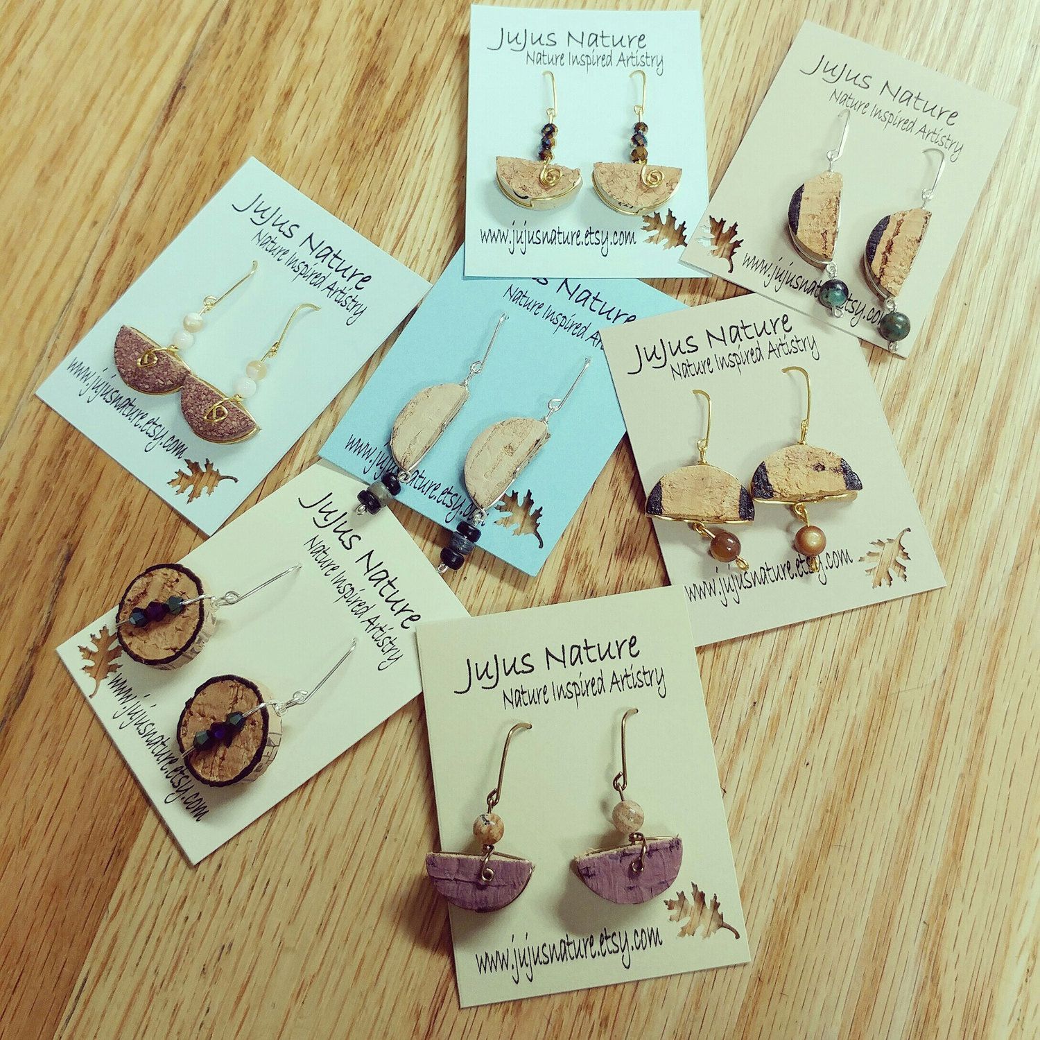 Restocking my shelves with new recycled wine cork earrings! -   21 cork crafts jewelry
 ideas