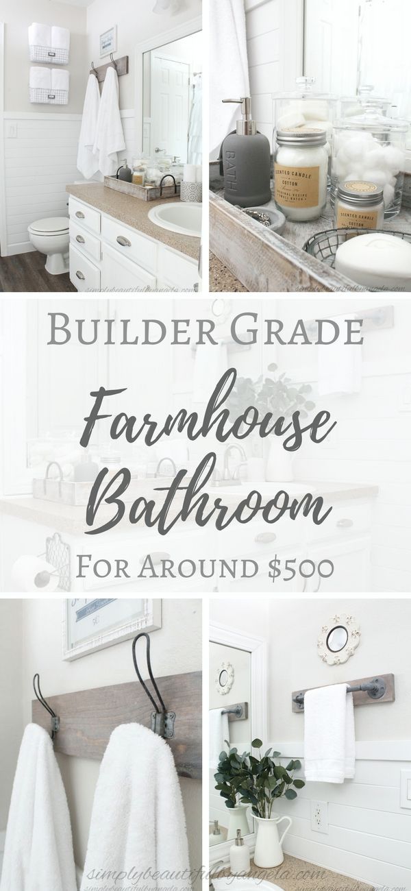 One Room Challenge (Week 6): Builder Grade Farmhouse Bathroom Reveal -   21 farmhouse style bathroom
 ideas