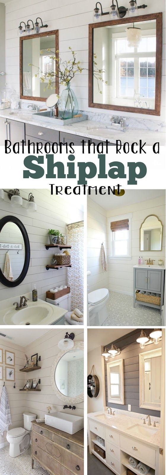 10 Bathrooms that Rock a Shiplap Treatment -   21 farmhouse style bathroom
 ideas