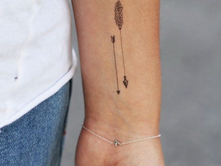 50 beautiful minimalist and tiny tattoos from geometric shapes to linear patterns -   21 forearm tattoo arrow
 ideas