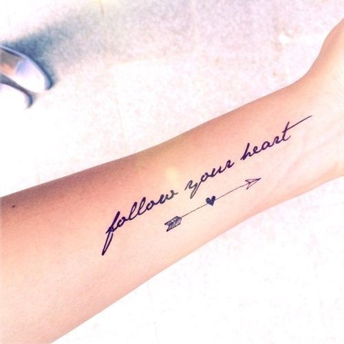 44 Quote Tattoos That Will Change Your Life -   21 forearm tattoo arrow
 ideas