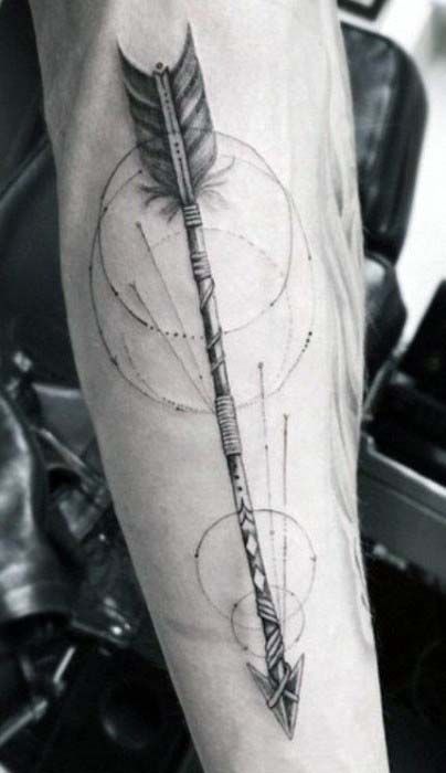 50 Archery Tattoos For Men - Bow And Arrow Designs -   21 forearm tattoo arrow
 ideas