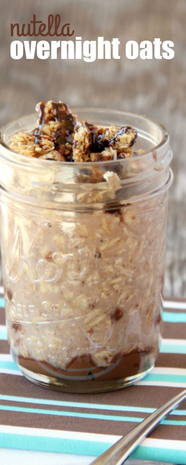 Whether you like your overnight oats hot or right out of the fridge, these NUTELLA OVERNIGHT OATS will get your day off to a great start! -   21 nutella breakfast recipes
 ideas