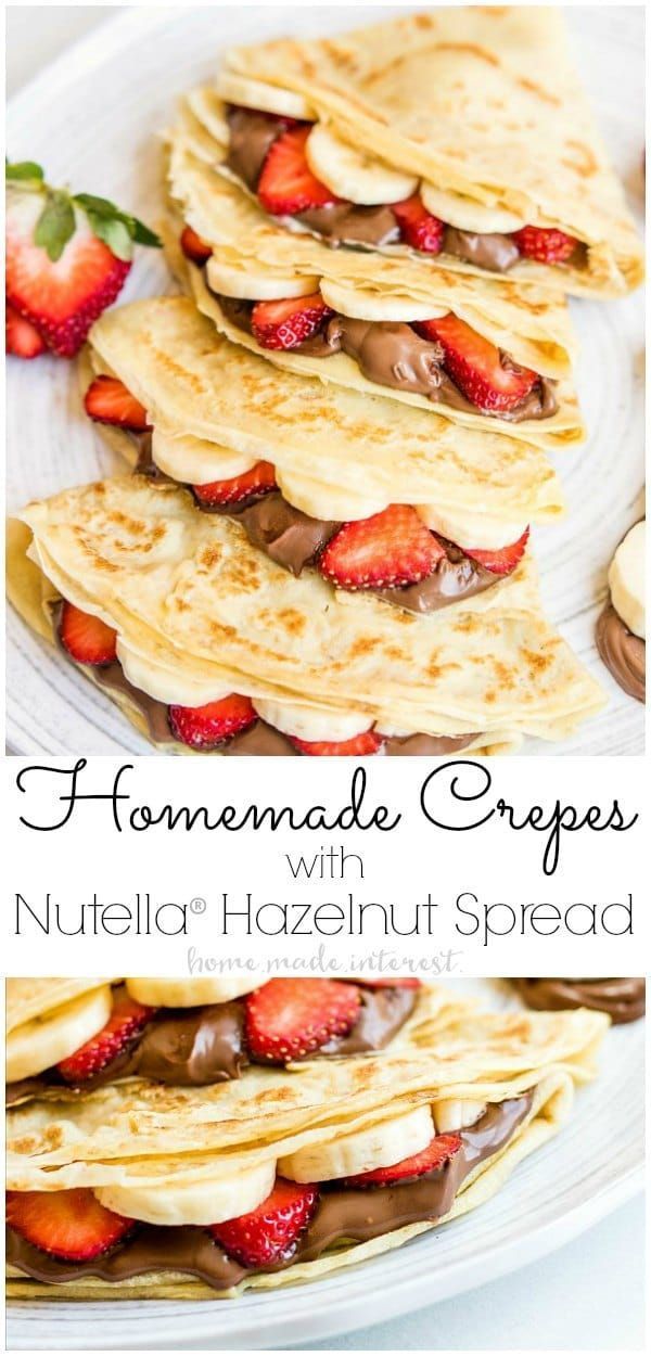 These Homemade Crepes with Nutella®пёЏ Hazelnut Spread are an easy breakfast recipe made with light, thin crepes filled with fresh fruit and creamy Nutella®пёЏ Hazelnut Spread. -   21 nutella breakfast recipes
 ideas