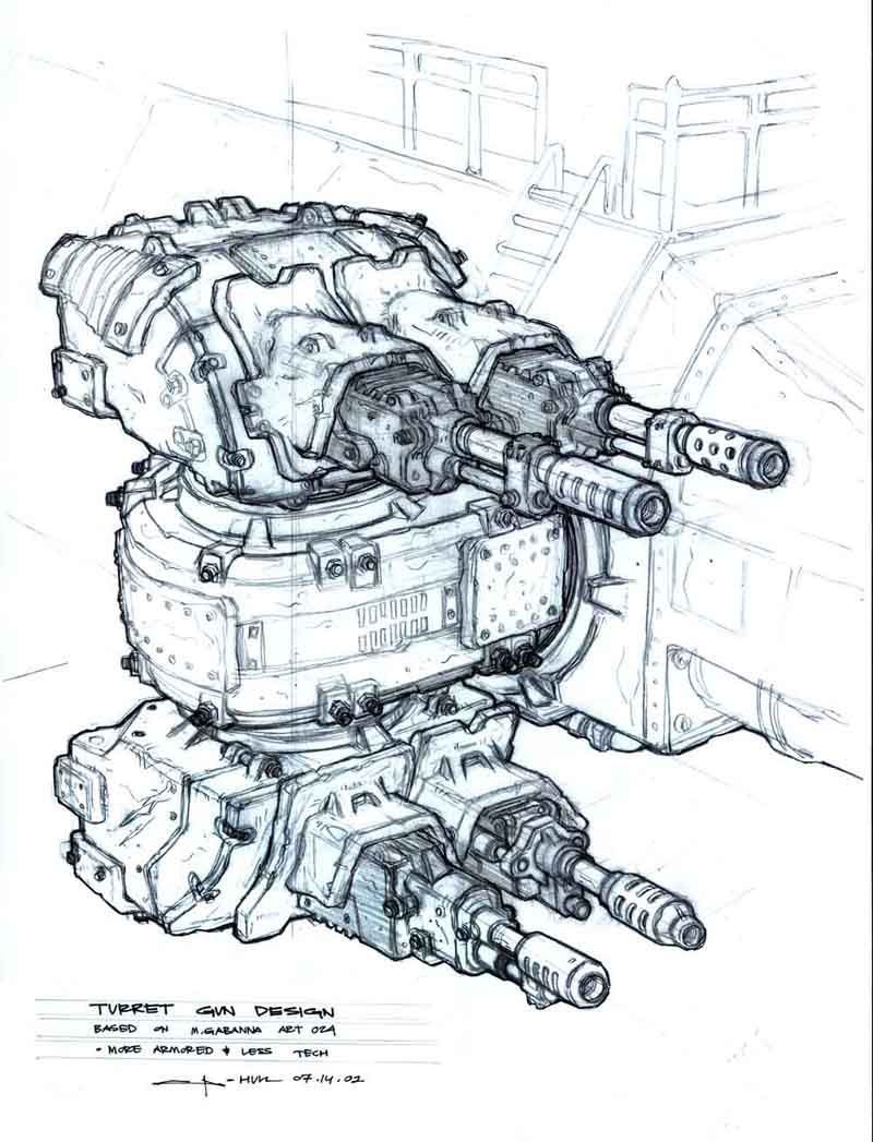 George Hull - Turret for Matrix Revolutions ? || CHARACTER DESIGN REFERENCES | ?????????? | ?izgi film -   21 space crafts drawing
 ideas