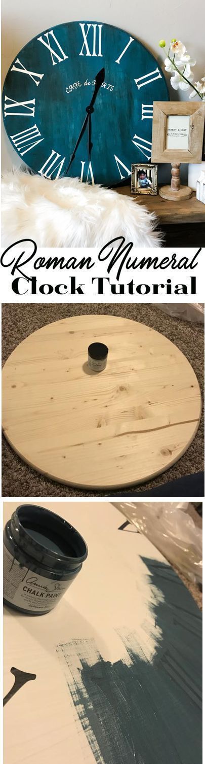 DIY Clock Tutorial - Home D?cor - Farmhouse Annie Sloans Chalk Paint in Aubbuson Blue #Woodworking -   22 diy déco tumblr
 ideas
