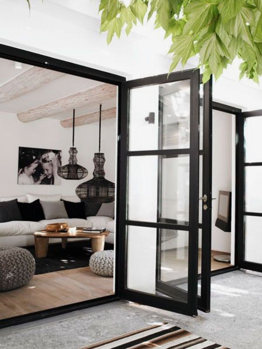 Love these wide swing modern patio doors -   22 patio door decor
 ideas