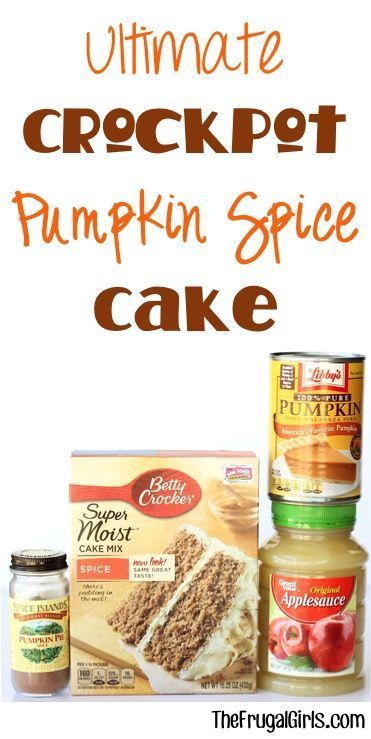 Crockpot Pumpkin Spice Cake Recipe! The delicious flavors of Pumpkin and Spice make this easy Crock Pot Cake the ultimate in cozy Fall recipes! Just throw it in the Slow Cooker and walk away! | Recipe at TheFrugalGirls.com -   22 pumpkin recipes crockpot
 ideas