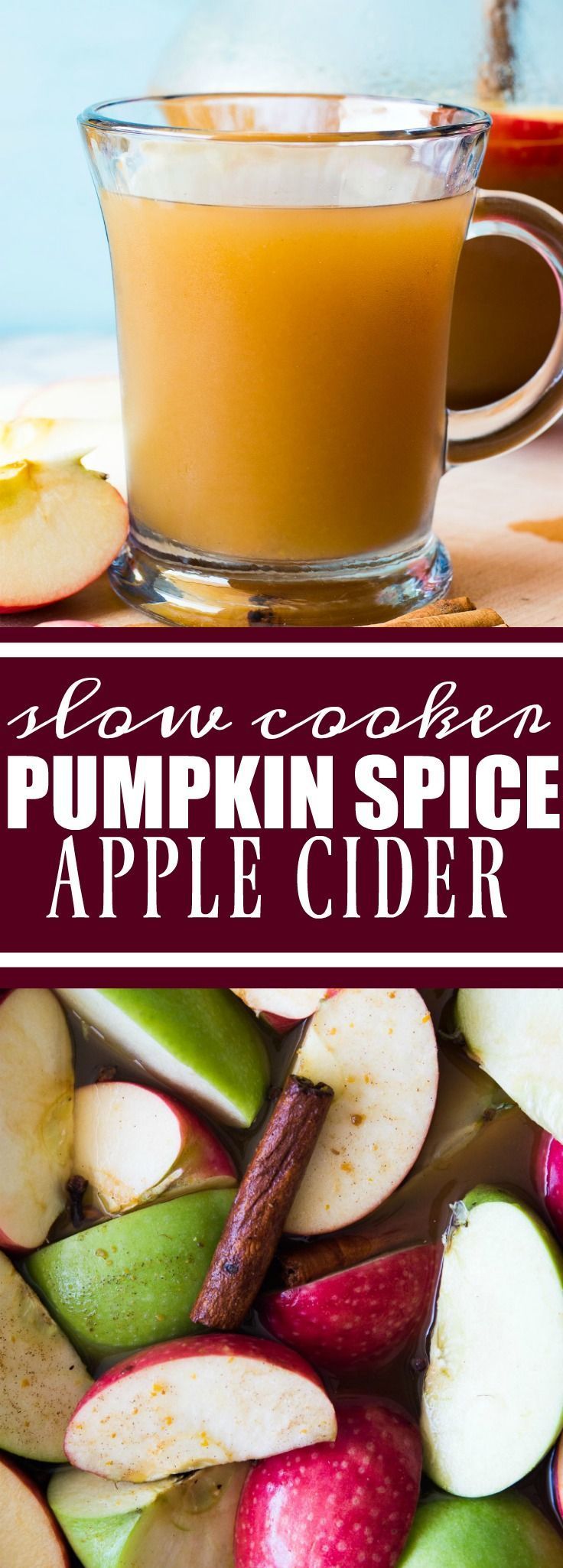 {Slow Cooker} Pumpkin Spice Apple Cider                                                                                                                                                                                 More -   22 pumpkin recipes crockpot
 ideas