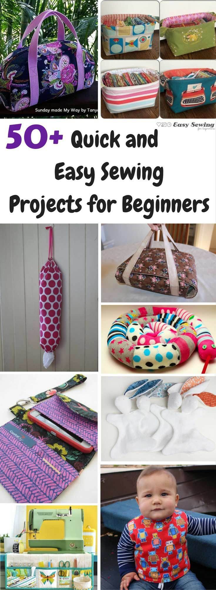 50+ Quick and Easy Sewing Projects for Beginners -   22 sewing crafts gifts
 ideas