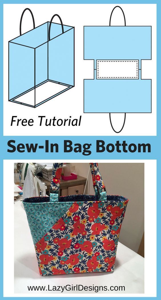Free Tutorial: Easy Sew-In Support for Bag Bottoms (Lazy Girl Designs) -   22 sewing crafts gifts
 ideas