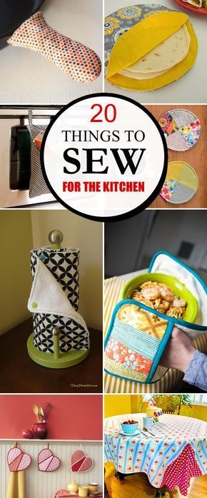 20 Pretty and Practical Things to Sew for the Kitchen -   22 sewing crafts gifts
 ideas