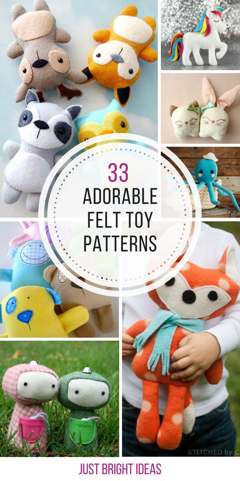 33 Super Cute Felt Toy Patterns Your Kids Will Love to Play With! -   22 sewing crafts gifts
 ideas