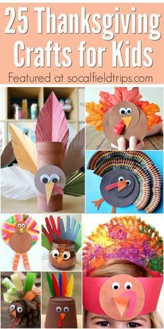 25 Easy Thanksgiving Crafts for Kids -   22 thanksgiving crafts for elementary
 ideas