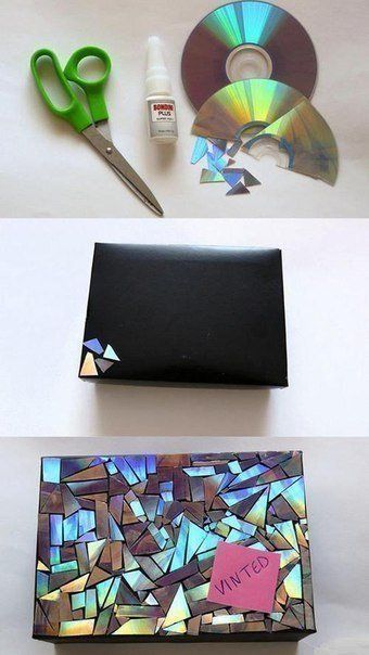 DIY tip for those piles and piles of old CD:s. Paint a Bible verse!!!!! -   23 diy box jewelry
 ideas