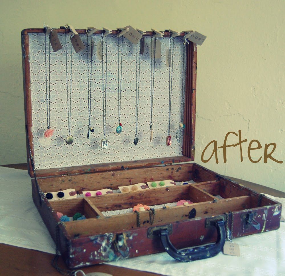 Jewelry Displays For Craft Shows | Lifestyle Bohemia }: Down and Out Chic's DIY Jewelry Display -   23 diy box jewelry
 ideas