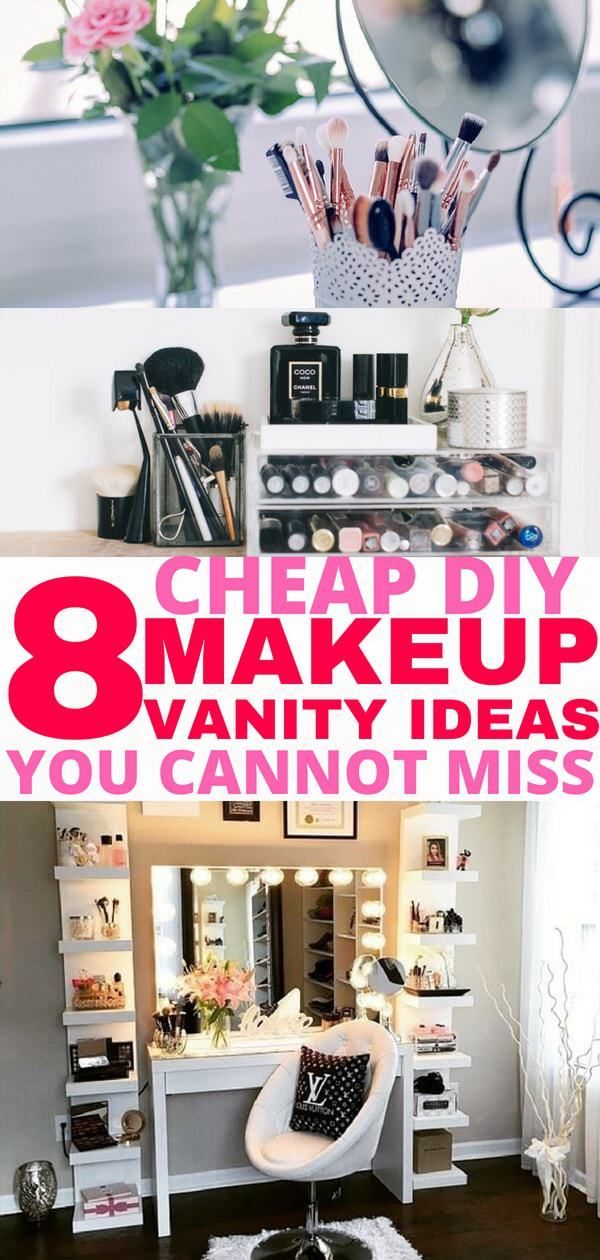 8 Easy DIY Makeup Vanity Ideas You Cannot Miss -   23 diy makeup area
 ideas