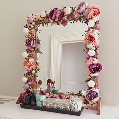 Give your makeup organization vanity dresser life by decorating it with colorful flowers. . anavitaskincare.com #ad -   23 diy makeup area
 ideas