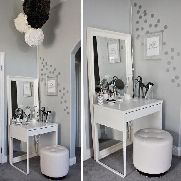 22 Small Dressing Area Ideas Bringing New Sensations into Interior Design -   23 diy makeup area
 ideas