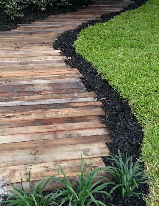 Pallet Pathway from Devine Paint Center -   23 pallet garden decking
 ideas