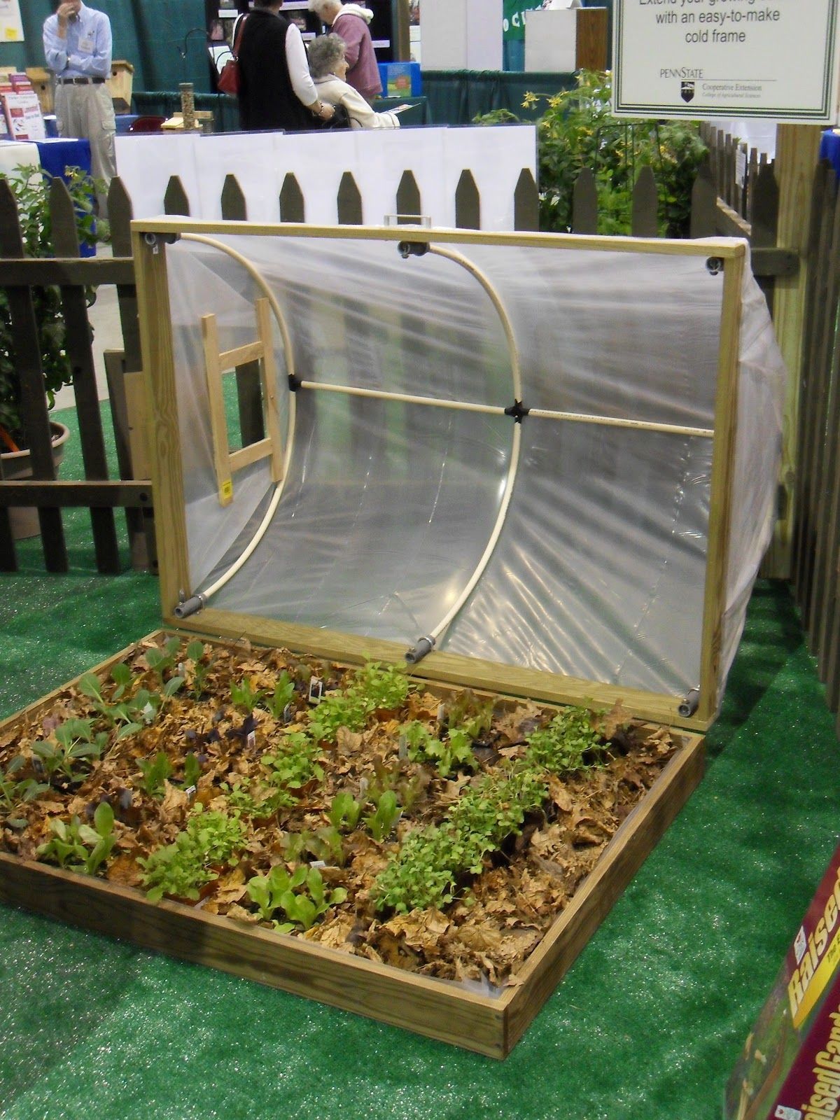 pallet+greenhouse | Mini greenhouse with easy open roof! -   23 pallet garden decking
 ideas