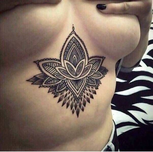 Girls With Underboob Tattoos (29 pics) -   23 traditional tattoo for women ideas
