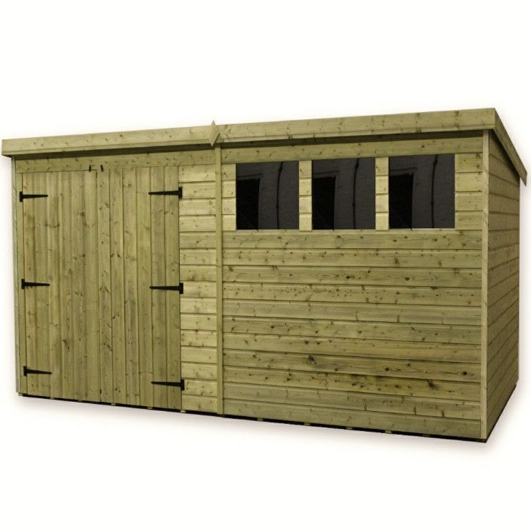 12 Ft. W x 6 Ft. D Tongue and Groove Pent Wooden Shed -   23 wooden garden room
 ideas