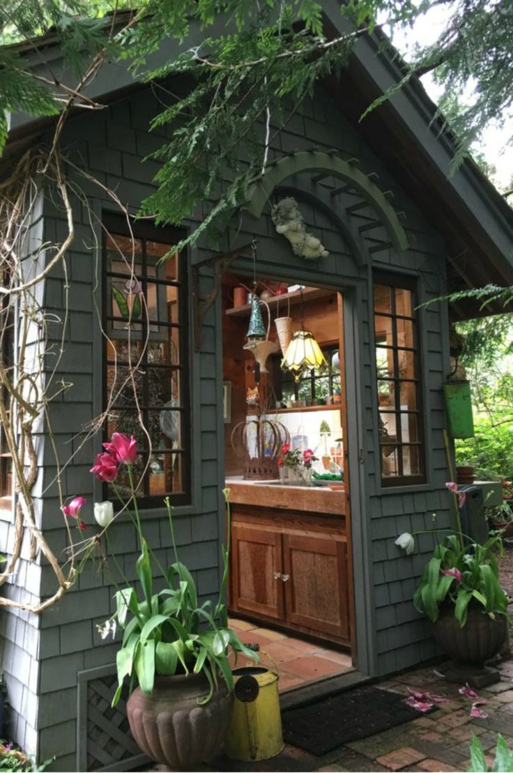 19 Perfectly Charming Garden Sheds -   23 wooden garden room
 ideas