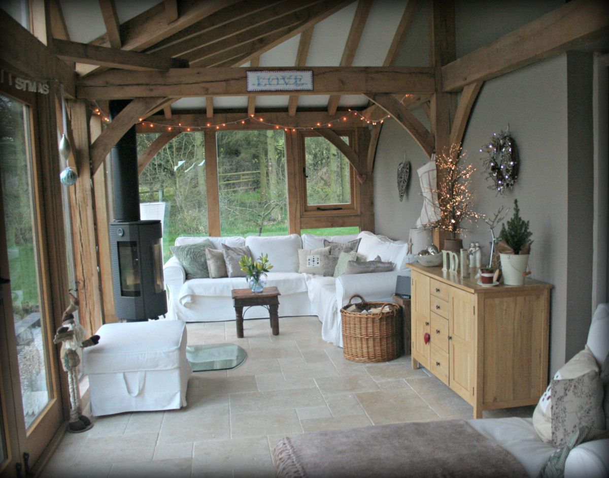 Not keen on the cupboard, but what a beautiful garden room -   23 wooden garden room
 ideas