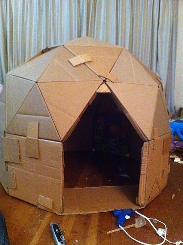 Cardboard Play Dome -   24 cardboard crafts for boys ideas