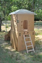 2-Story Cardboard Clubhouse -   24 cardboard crafts for boys
 ideas