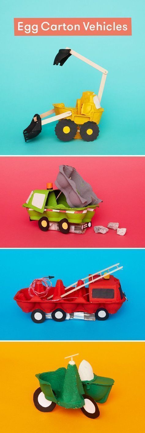 8 egg box vehicles you can craft at home -   24 cardboard crafts for boys ideas