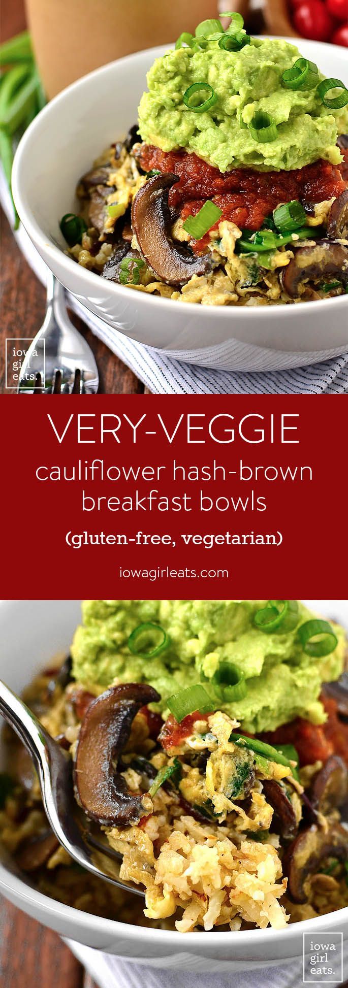 Very-Veggie Cauliflower Hash Brown Breakfast Bowl -   24 cauliflower recipes breakfast
 ideas