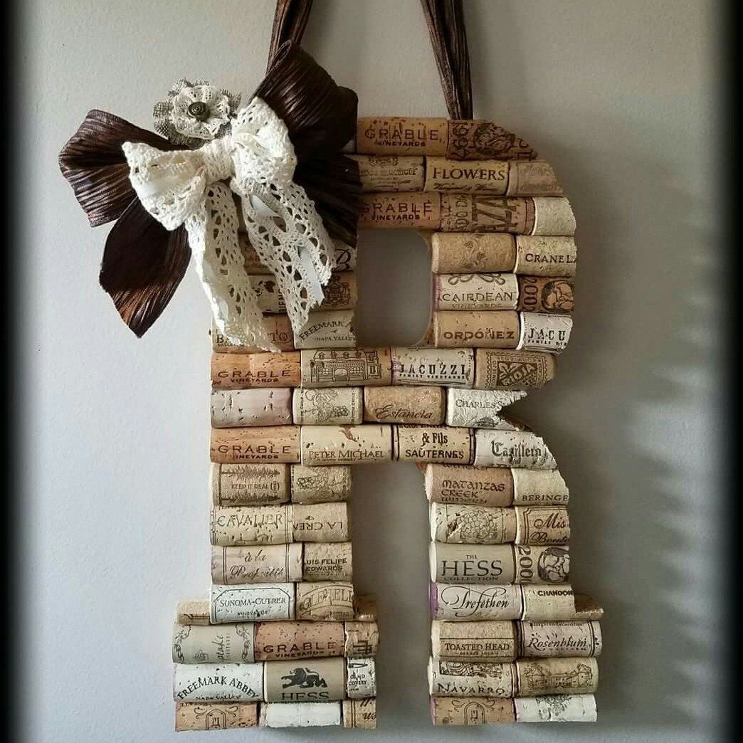 Mylovebuggifts shared a new photo on -   24 cork crafts initials
 ideas