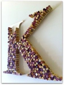 24 cork crafts initials
 ideas