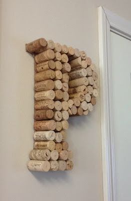 Wine Cork Initials (Wall Art) -   24 cork crafts initials
 ideas