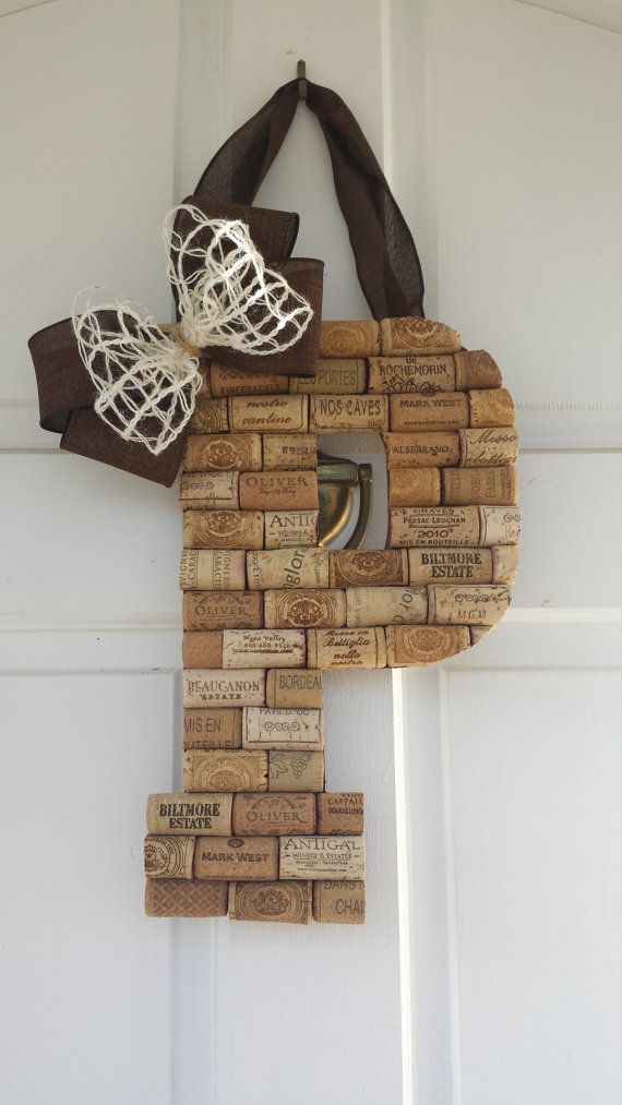 Personalized Wine Cork Letters Custom Wine Cork by ADCMDesign -   24 cork crafts initials
 ideas