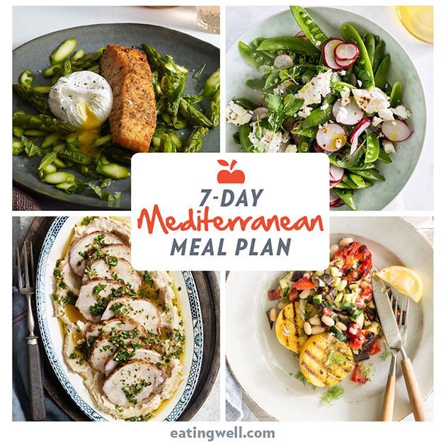 7-Day Mediterranean Diet Meal Plan -   24 delicious diet meals
 ideas