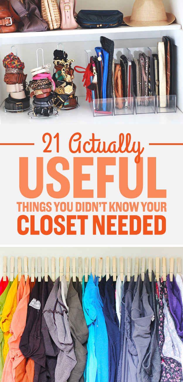 21 Useful Things That Will Actually Organize Your Closet -   24 diy closet hacks
 ideas