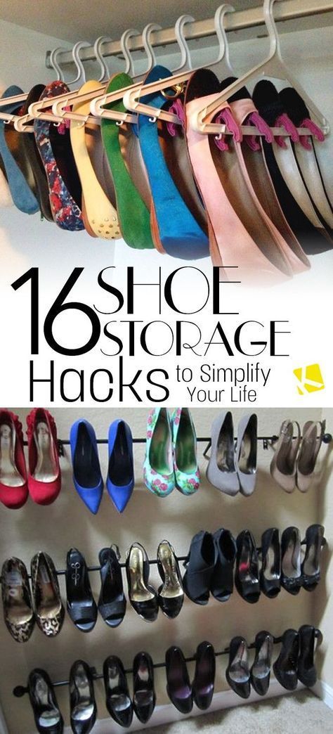 16 Shoe Storage Hacks to Simplify Your Life -   24 diy closet hacks
 ideas