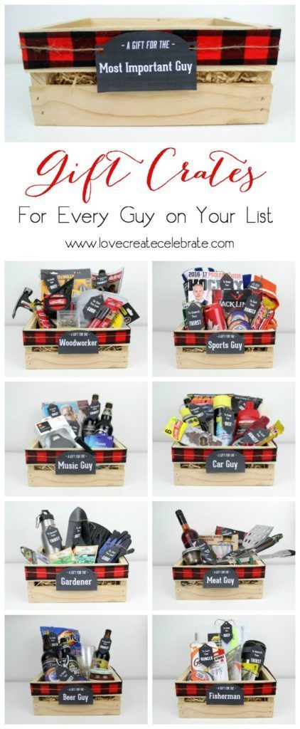 Gift Crates for Guys: Woodworker & Fisherman -   24 diy gifts for guys
 ideas