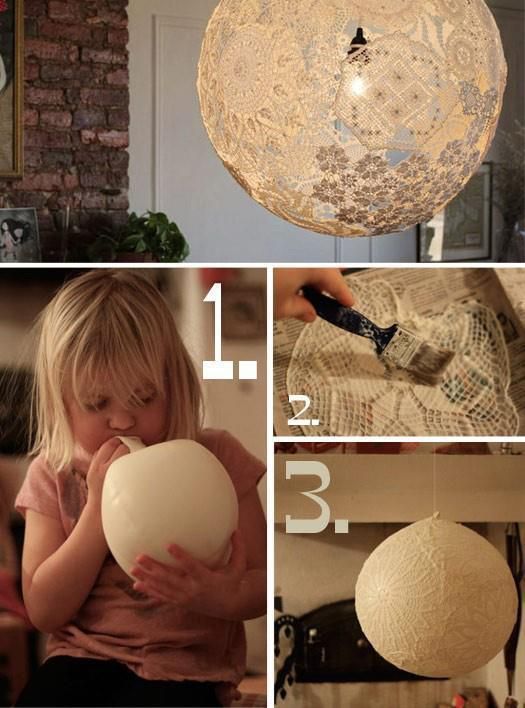 24 Clever DIY Ways To Light Your Home -   24 diy lamp balloon
 ideas