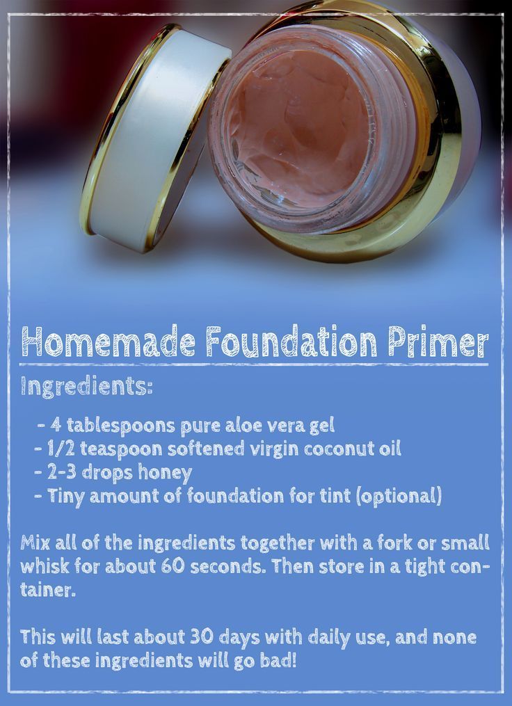 Homemade foundation primer (face primer) recipe.: -   24 diy makeup natural
 ideas