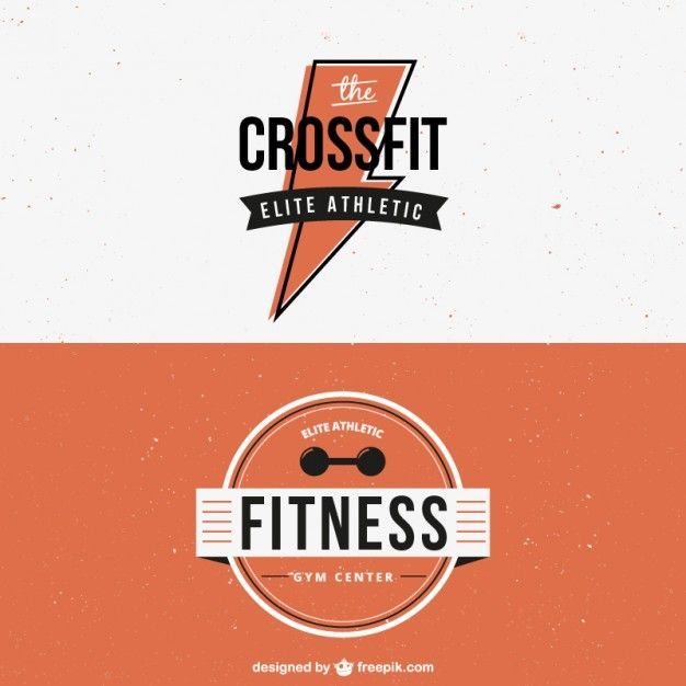 Retro fitness background Free Vector -   24 fitness logo backgrounds ideas