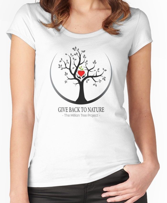 Give Back to Nature Logo - For Light Backgrounds | Women's Fitted Scoop T-Shirt -   24 fitness logo backgrounds ideas