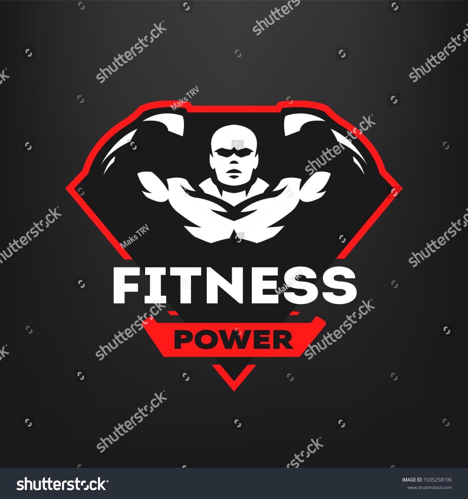 Energy fitness, sports logo on a dark background. -   24 fitness logo backgrounds ideas