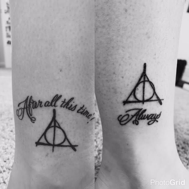 Sister and I LOVE harry potter and this quote is our favorite. Siter's is on the left mine is on the right. #Nerd -   24 harry potter matching tattoo
 ideas