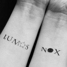 Tatouage Harry Potter Lumos Nox -   24 harry potter matching tattoo
 ideas