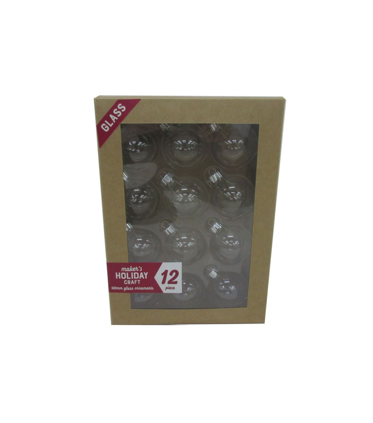 Maker's Holiday Craft 12pc Glass 40mm Ornaments - Clear -   24 holiday crafts products
 ideas