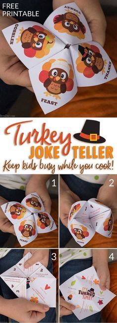 Easy Kids Activity: Thanksgiving Joke Teller -   24 holiday crafts products
 ideas